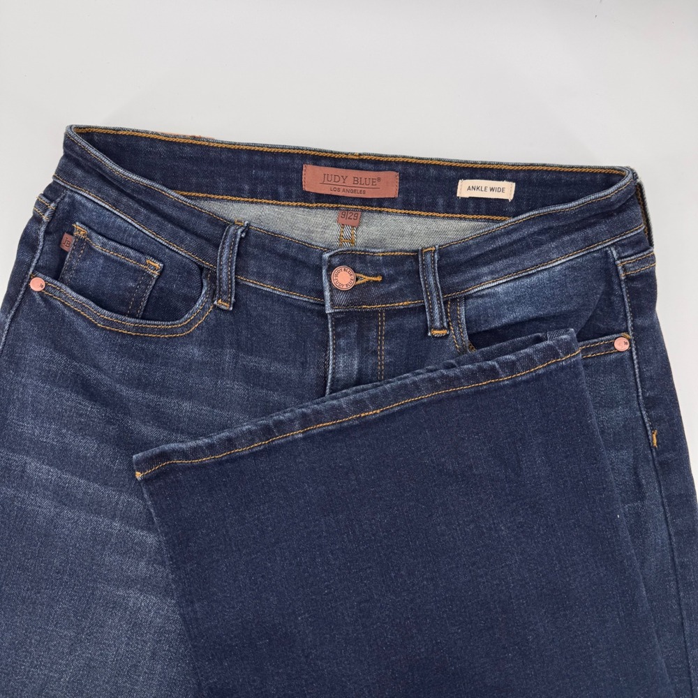 Judy Blue Ankle Wide Jeans Womens 9/29 Dark Wash High Rise JB82693DK-CO